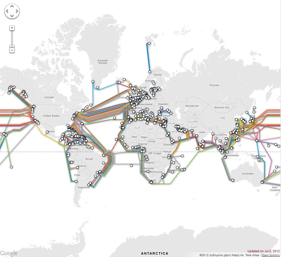 map of submarin connections